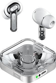 Nothing Ear (3) Wireless Earbuds, Adaptative Noise Cancelling In-ear Headphones with LDAC Hi-Res, Super Mic, IP54, Quick charge, Up to 38 hours of Battery Life, Android and iOS Compatible - White