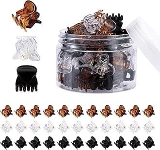 Yohama 36 Counts Multicolored Mini Hair Claw Clips, Pins Clamps for Design Kids and Adult Clipping a Half Pony Tail, Securing Buns, and Pining Bangs.