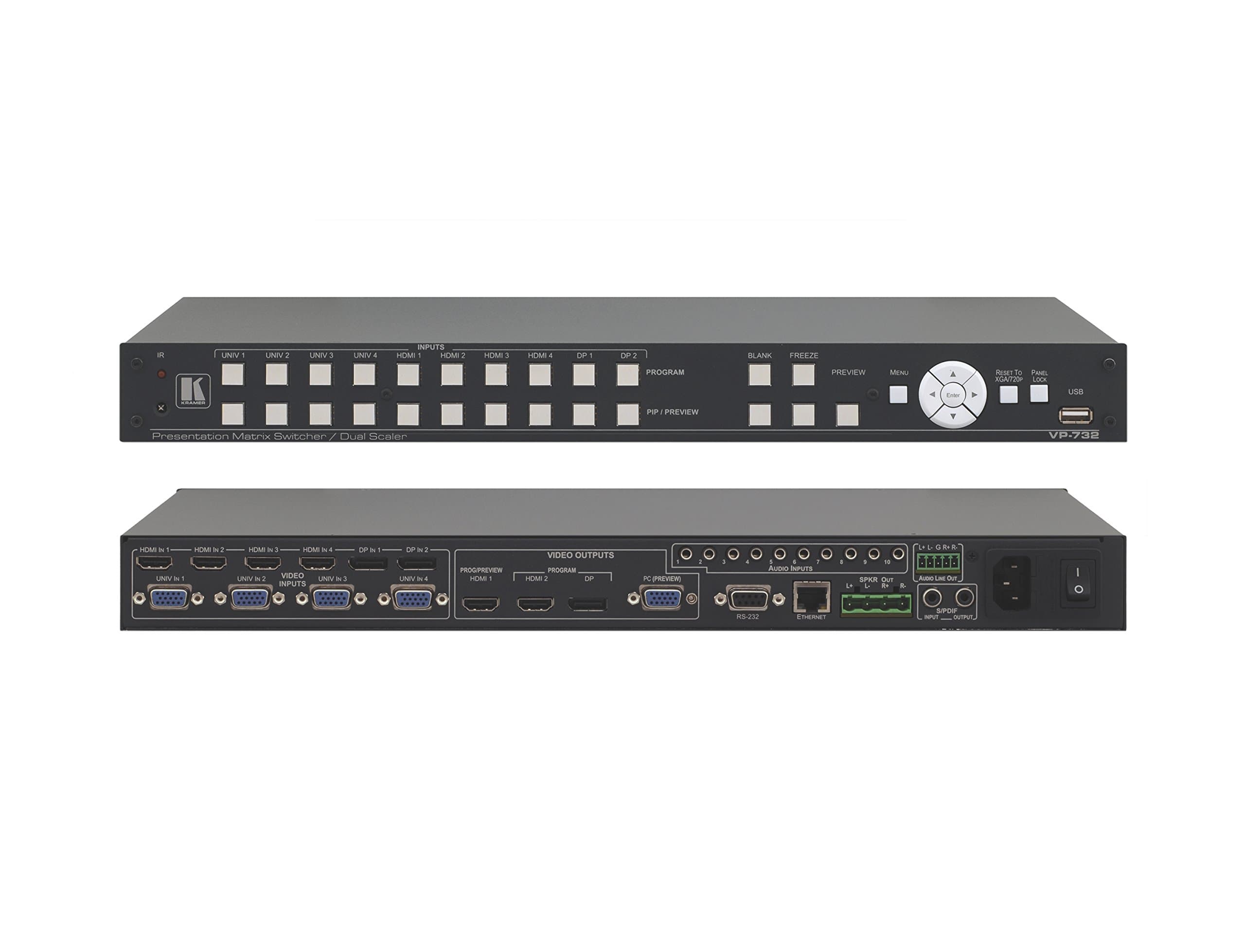 Kramer VP-732 10-input ProScale Presentation Switcher w Preview/Program Outputs