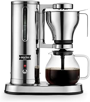 aarke Coffee Maker - Electric Drip Brewer with Automatic Drip-Stop, Glass Carafe, Brews Full Pot in Under 6 Minutes, SCA certified, Stainless Steel