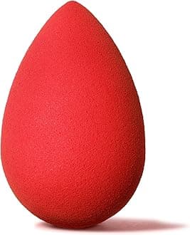 Ruby Beauty Blender Makeup Sponge, Super-Soft Foam Easily Blends Foundations, Powders & Creams, Made in USA, Reusable, Washable, Streak Free Application, Vegan, Cruelty Free