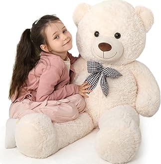 MaoGoLan Giant Teddy Bear Plush Toy - Ultra Soft & Cute Large Stuffed Animal 39 inches, Perfect for Baby Showers, Birthdays, Valentines Day Gifts (Kids, Couples, Family),Beige