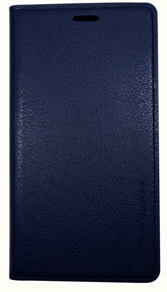 Note 4 Case, Samsung Galaxy Note4 Soft Leather Case, Mobile Slim Wallet Flip Cover - Credit Card ID Holders (Navy)