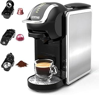3-in-1 Espresso Machine, 20 Bar Coffee Maker Compatible with Nespresso Original, Dolce Gusto Capsule, and Coffee Powder, Adjustable Volume, Fast Heating System Coffee Machine for Home Office
