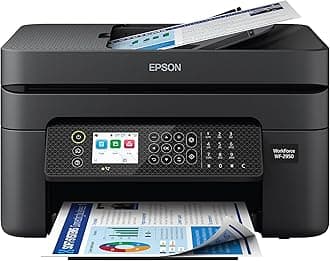 Epson Workforce WF-2950 Wireless All-in-One Printer with Scan, Copy, Fax, Auto Document Feeder, Automatic 2-Sided Printing and 2.4" Color Display