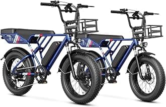 RetroVolt Electric Bike for Adults,【1500W Peak Motor & 30MPH & 70Miles】 Electric Mountain Bike, Full Suspension Ebikes for Adults, 20" Fat Tire Ebike with 48V 13Ah Battery Electric Dirt Bike