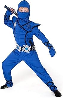 Spooktacular Creations Halloween Ninja Costume, Ninja Outfit Set for Kids, Halloween Costumes for Boys Dress Up Party