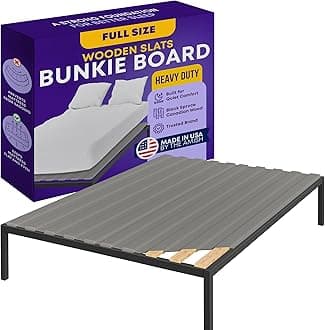 Wooden Full Bed Slats for Support Under Mattress with Cover – Replacement Wood Slats for Full Size Bed Frame – Under Mattress Support Without Extra Height – 3.38-Inch Standard Width