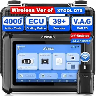 D7W Wireless Car Diagnostic Tool, 2026 Bidirectional OBD2 Scanner with Full System Diagnosis & ECU Coding, Automotive Fault Code Reader Featuring V.A.G Guide, PMI, 39+ Resets & 3-Year Updates