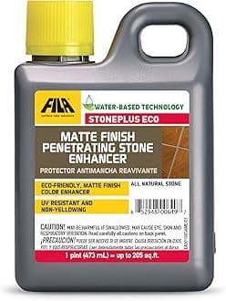 STONEPLUS ECO, Stone Sealer Color Enhancer, Water Based Paver Sealer, Ideal for All Natural Stone: Travertine, Granite, Slate; Outdoor Enhancing Sealer, Matte Finish, 1Pt