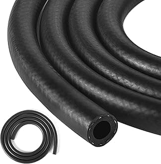 3/8 Inch (10mm) ID Fuel Line Hose 6.5FT NBR Rubber Push Lock Hose High Pressure 300PSI for Automotive Fuel Systems Engines