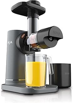 Ninja NeverClog Cold Press Juicer, Powerful Slow Juicer with Total Pulp Control, Countertop, Electric, 2 Pulp Functions, Dishwasher Safe, 2nd Generation, Charcoal, JC151
