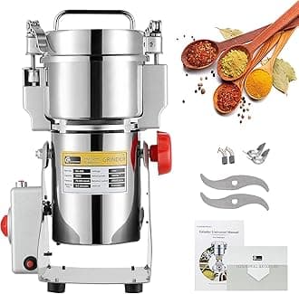 CGOLDENWALL 300g Stainless Steel Electric High-Speed Grain Grinder Mill Family Medicial Powder Machine Commercial Cereals Grain Mill Herb Grinder Pulverizer 110V Gift for Mom/Wife