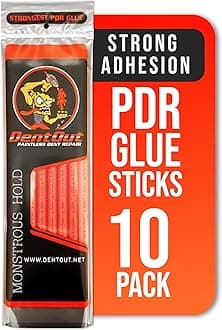 Monstrous Red PDR Glue Sticks (10 Pack) - PDR Glue for Unmatched Adhesion and Precision Dent Removal – Professional Paintless Dent Repair Glue Sticks