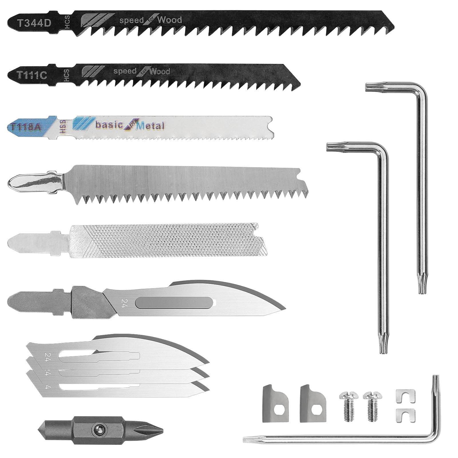 Multitool Pliers Spare Parts Kit, Replaceable Wire Cutter, Screwdriver & Window Breaker & Interchangeable Saws Blade & File and Scalpel Blades Suitable with BIBURY Multitool Pliers