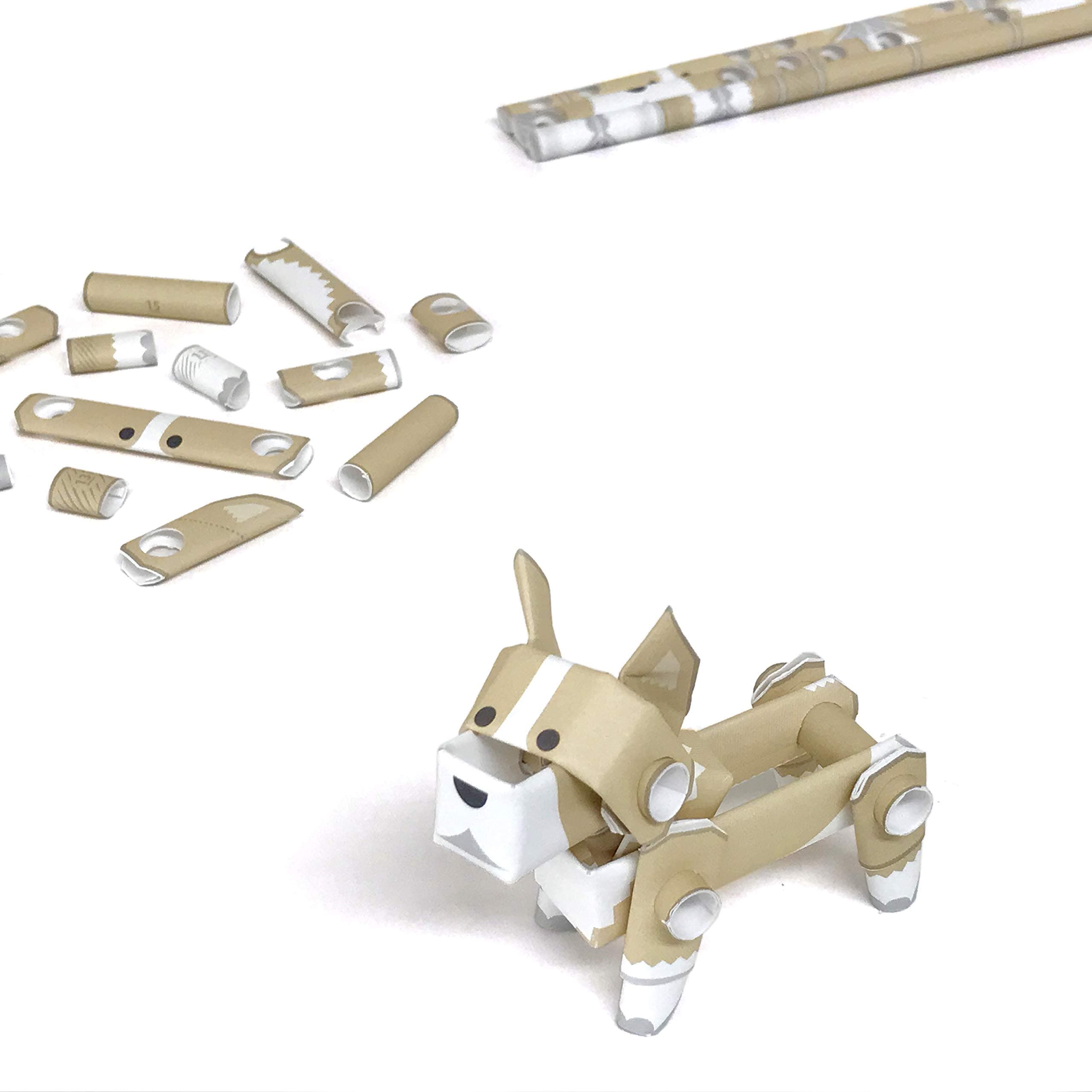 Animals Corgi Dog - Japanese 3D Paper Dog Puzzle DIY Origami Kit for Kids and Adults