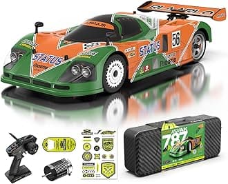 RLAARLO 1/10 AK-787 Large Brushless High Speed RC Cars for Adults Fast 120 MPH,Hobby Remote Control Car with Carbon Fiber Chassis,CNC Split Driveshaft,Aluminum Wheel,500FT Range,Green