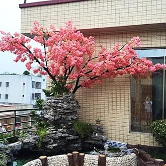 Artificial Cherry Blossom Trees Large Plant Tree Arch Pink Fake Sakura Flower Indoor Outdoor Home Office Party 1.5mx1.2m