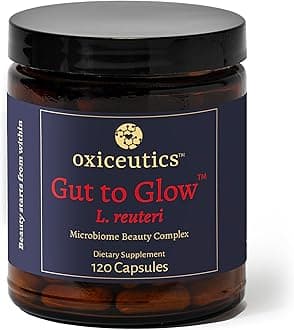 oxiceutics Gut to Glow – L. reuteri Probiotic + Marine Collagen & Hyaluronic Acid – Formulated with Dr. William Davis