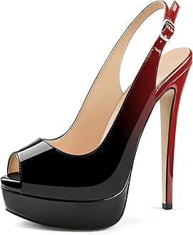 MERUMOTE Women's Platform Stiletto Heels Shoes Peep Toe Pumps 6 inch Heels for Dress Wedding Party