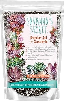 Premium Organic Succulent Potting Mix – Well-Draining Indoor Plant Soil – Safe, Eco-Friendly, UV-Treated – Perfect for Succulents, Aloe, and Cacti – Handcrafted in The USA (3 Quarts)