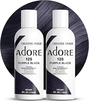 Shining Semi Permanent Hair Color Purple Black (125), 118ml