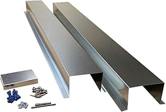 EAGLE 1 Metal Line Set Cover Kit for Mini Split and Central Air Conditioner & Heat Pump (Multiple Sizes and Colors) (4x4, Galvanized)