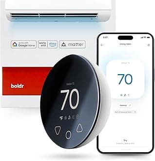 Klima Smart Thermostat for Air Conditioners, Window A/C, Mini Splits & Heat Pumps - Alexa & Google Home Compatible, WiFi Control App, Energy Saving, Easy DIY Install, Aluminum Silver