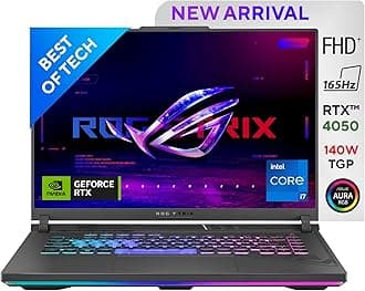 ROG Strix G16 13th Gen, Intel Core i7-13650HX Gaming Laptop(NVIDIA RTX 4050-6GB/140W RGP/16GB RAM/1TB SSD/FHD+/16"/165Hz/RGB KB/90WHr/Windows 11/Office 2021/Eclipse Gray/2.50 Kg) G614JU-N3200WS