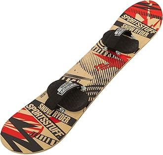 SportsStuff Wood Snowboards/Snow Sleds - Beginner Kids Winter Sports Accessories - 90cm-130cm Models
