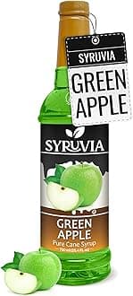 Syruvia Green Apple Syrup, Flavored Syrup for Drinks, Cocktails, Lemonades, Iced Teas, and Desserts – 25.4 fl oz