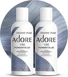 Adore Shining Semi Permanent Hair Color Powder Blue (198), 118ml