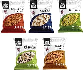 Wonderland Foods 500g (100g X 5) Dry Fruits Combo of Pistachios, Almond, Cashew, Golden Raisins & Walnut Kernel 100g Each