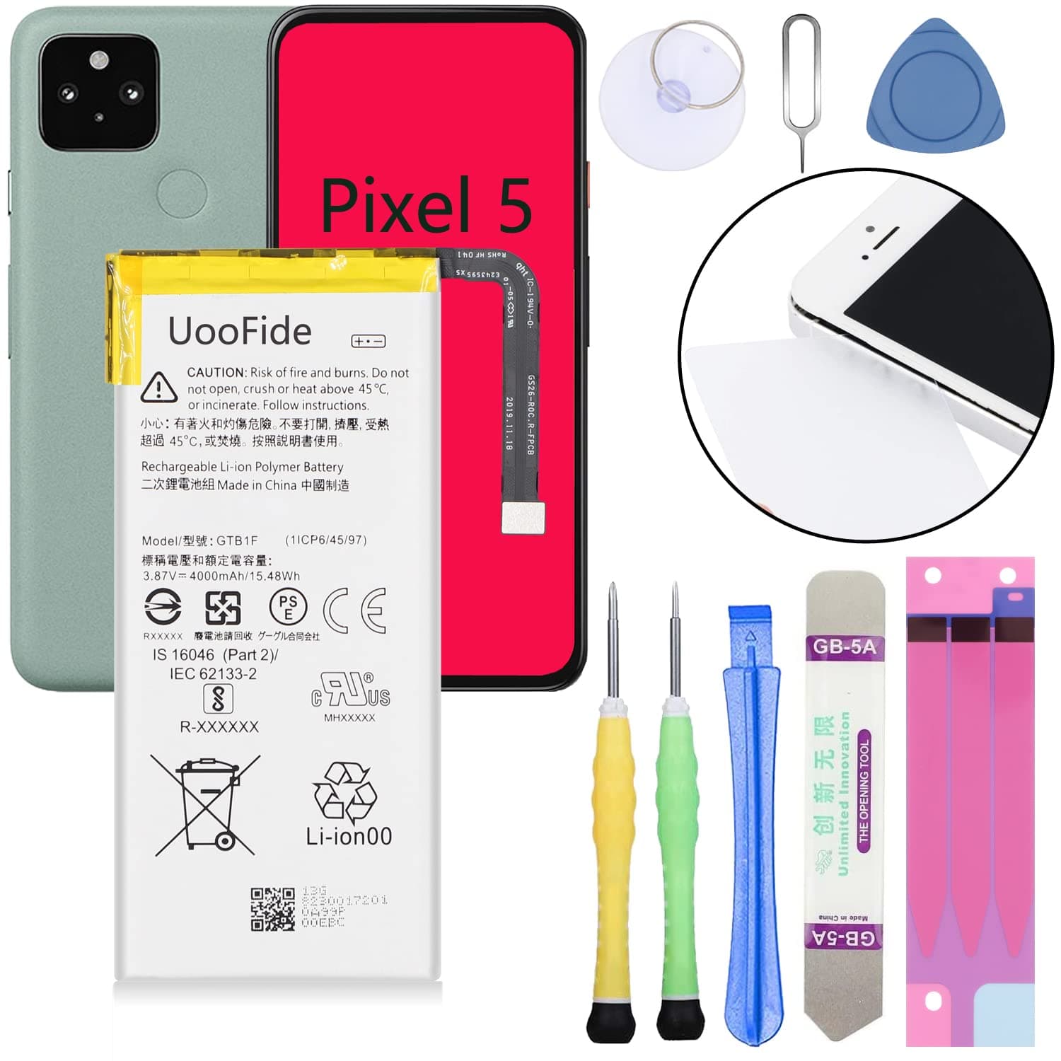 Compatible for Pixel 5 Battery Replacement