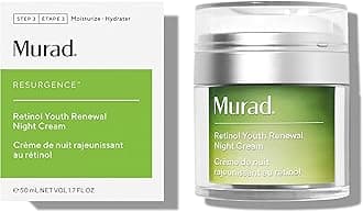 Murad Retinol Youth Renewal Night Cream, Anti-Ageing Retinol Moisturiser for Face & Eyes, Reduces Fine Lines & Wrinkles, Firms & Smooths Skin, Tri-Active Retinol, Niacinamide & Peptides