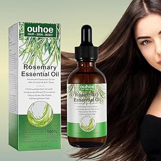 Rosemary Oil For Hair Growth,Rosemary Hair Oil,Improve Hair Loss And Nourishes Scalp, Natural Hair Growth Oil For Men And Women Promotes The Growth Of Hair, Eyebrows And Eyelashes 60ML