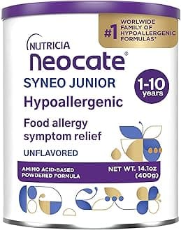 - Neocate Syneo Junior - 1+ years - Hypoallergenic Toddler Formula for Food Allergy Relief - Nutritionally Complete Dairy Free Formula - With Prebiotic and Probiotics - Unflavored - 14.1 oz