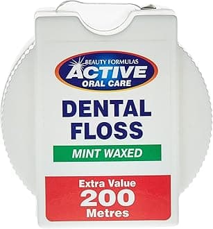 Beauty Formulas Active Oral Care Mint Waxed Dental Floss, 200 Metre Size