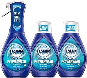 Dawn Powerwash Starter Kits, Dish Spray, Dish Detergent, Fresh Scent Bundle, Spray Bottle, 2 Refills..