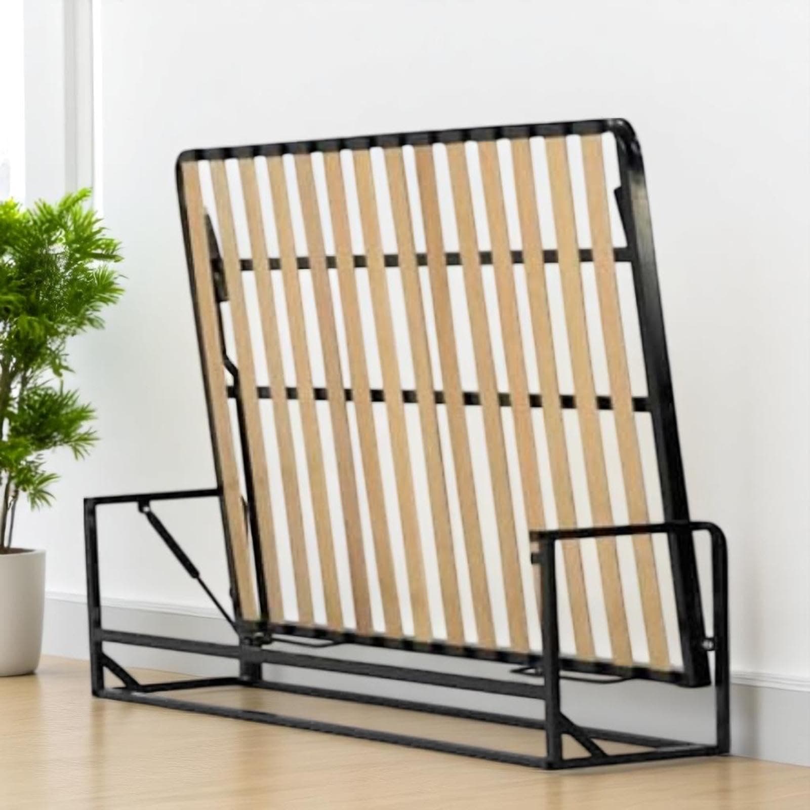 Murphy Bed - Classic Horizontal Wall bed - Fold Up - Space Saving Folding Bed Frame - Pull Down (190cm x 120 cm)