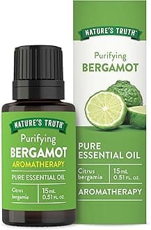 Nature's Truth Bergamot Essential Oil | 15 mL | for Diffuser, Aromatherapy, Massage, and Bath | Pure Plant Based, Non-GMO & Gluten Free