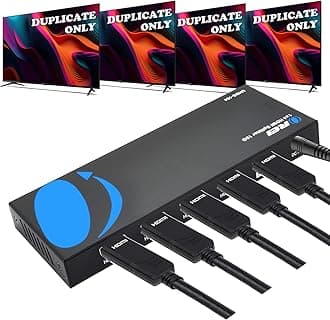 OREI UltraHD 4K @ 60 Hz 1 X 4 HDMI Splitter 1 in 4 Out 4 Port 4: 8-Bit - HDMI 2.0, HDCP 2.0, 18 Gbps, EDID, Duplicate/Mirror 4K Screens - UHDS-104