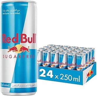 Red Bull Energy Drink, Sugar Free, 250 ml (24 pack)