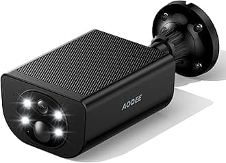 Cameras for Home Security-2.4G WiFi Battery Powered Security Cameras Wireless Outdoor with Built-in Solar Panel, 2K Color Night Vision, 2-Way Talk, TF Card&Optional Cloud Storage, S1 1P Black