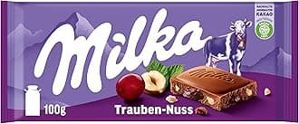 Milka Raisin and Hazelnut Chocolate Bar, 100 g