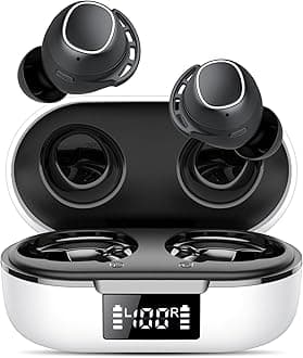 Tiksounds Ear Buds Mini Wireless Earbuds, Bluetooth 5.3 Headphones Bass Stereo, 60H Playtime Noise Cancelling Earbuds with 4 Mic, IP8 Waterproof Lightweight in Ear Earphones for Running/Workout