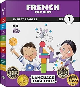 French for Kids: 10 First Reader Books with Online Audio and 100 Vocabulary Words (Beginning to Learn French) Set 1 by Language Together