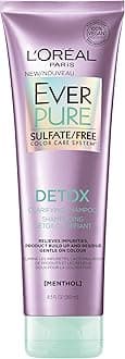 L’Oréal Paris L'Oreal EverPure Scalp Care + Detox Sulfate Free Shampoo for Color-Treated Hair, Anti-Dandruff, Invigorates Scalp and Removes excess build-up, Menthol and Neem Leaf Extract, 8.5 Ounce