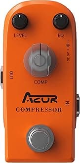 AZOR Compressor Guitar Effect Pedal Ultimate Comp Pedal Compression Effect Pure Analog for Electric Guitar and Bass True Bypass
