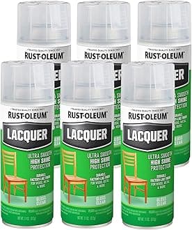 Rust-Oleum 1906830 Specialty Lacquer Spray, 6 Pack, Clear